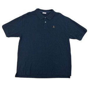 Walt Disney World Shirt Mens XXL Blue Short Sleeve Polo Embroidered Mickey Mouse